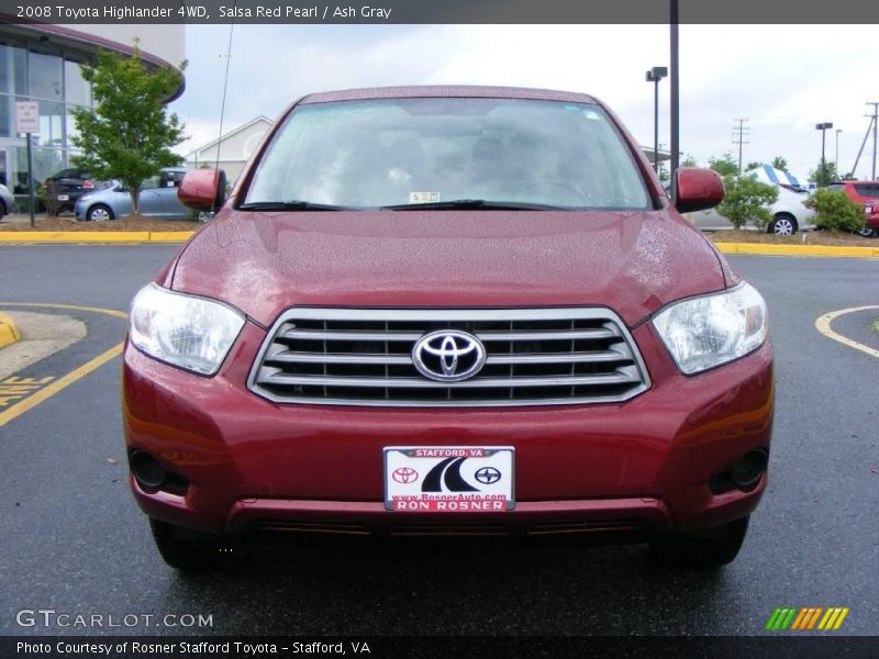 Salsa Red Pearl / Ash Gray 2008 Toyota Highlander 4WD