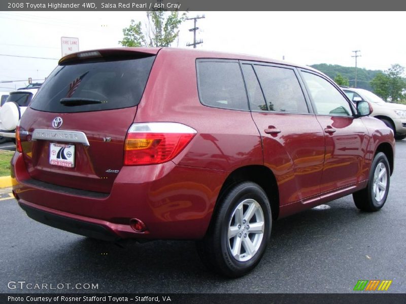 Salsa Red Pearl / Ash Gray 2008 Toyota Highlander 4WD