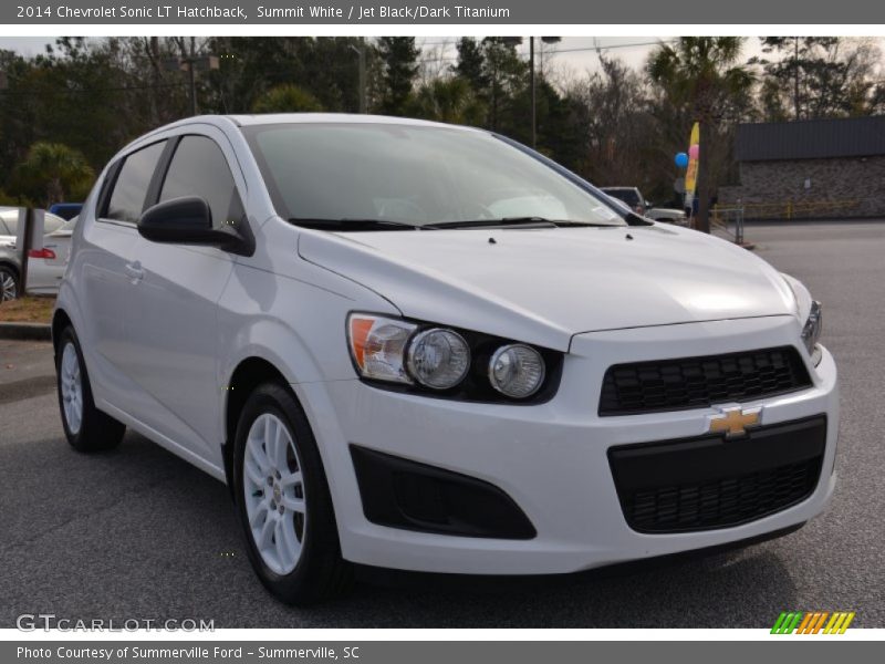 Summit White / Jet Black/Dark Titanium 2014 Chevrolet Sonic LT Hatchback