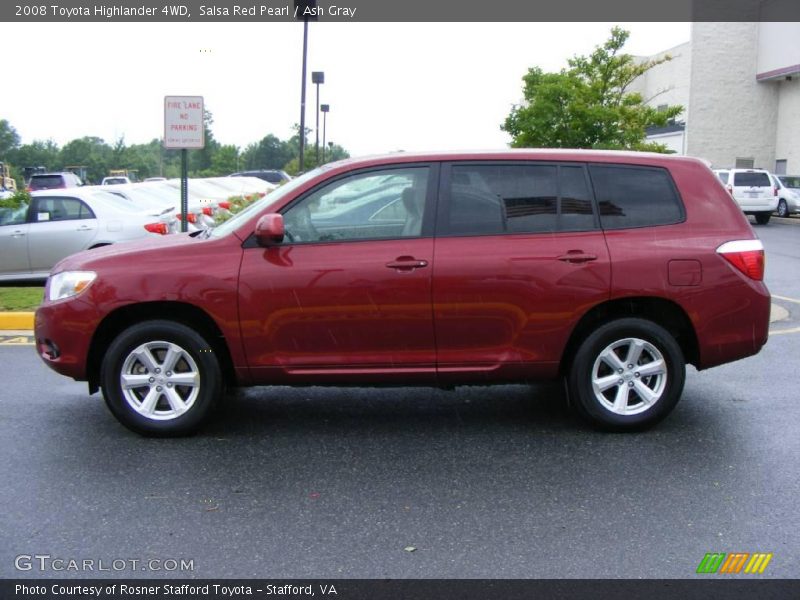 Salsa Red Pearl / Ash Gray 2008 Toyota Highlander 4WD