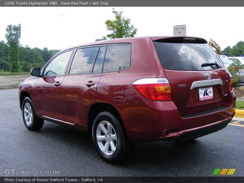 Salsa Red Pearl / Ash Gray 2008 Toyota Highlander 4WD