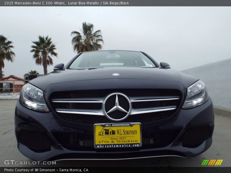 Lunar Blue Metallic / Silk Beige/Black 2015 Mercedes-Benz C 300 4Matic