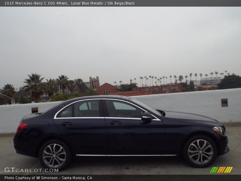 Lunar Blue Metallic / Silk Beige/Black 2015 Mercedes-Benz C 300 4Matic