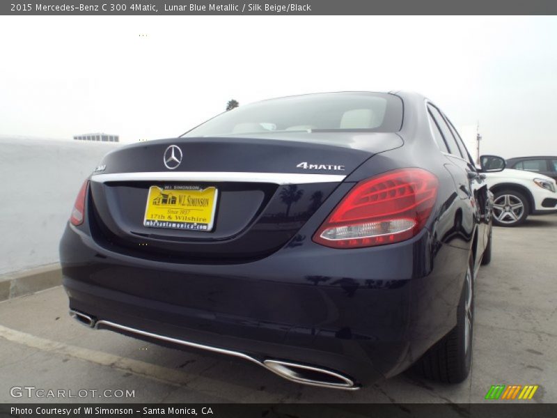 Lunar Blue Metallic / Silk Beige/Black 2015 Mercedes-Benz C 300 4Matic
