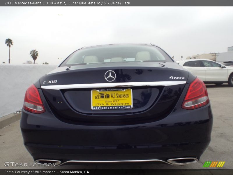 Lunar Blue Metallic / Silk Beige/Black 2015 Mercedes-Benz C 300 4Matic