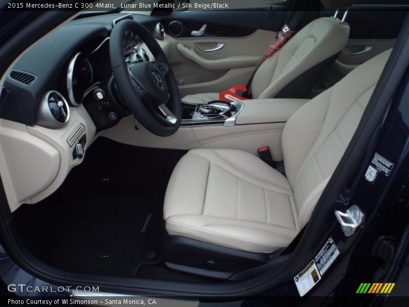 Lunar Blue Metallic / Silk Beige/Black 2015 Mercedes-Benz C 300 4Matic