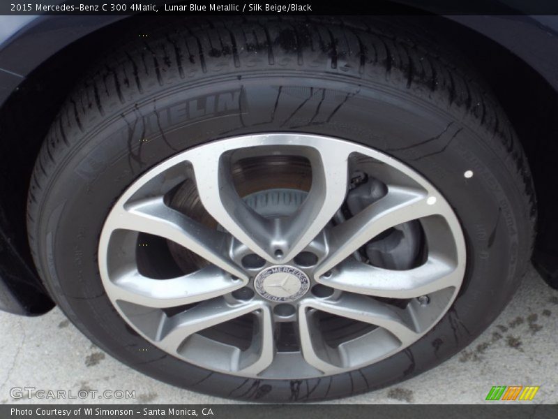 Lunar Blue Metallic / Silk Beige/Black 2015 Mercedes-Benz C 300 4Matic