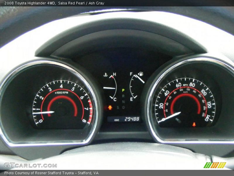 Salsa Red Pearl / Ash Gray 2008 Toyota Highlander 4WD