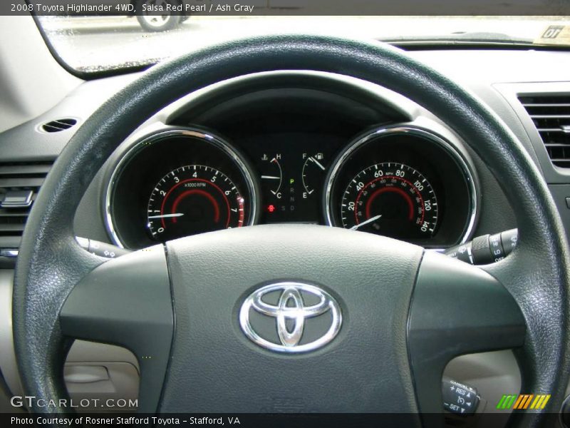 Salsa Red Pearl / Ash Gray 2008 Toyota Highlander 4WD