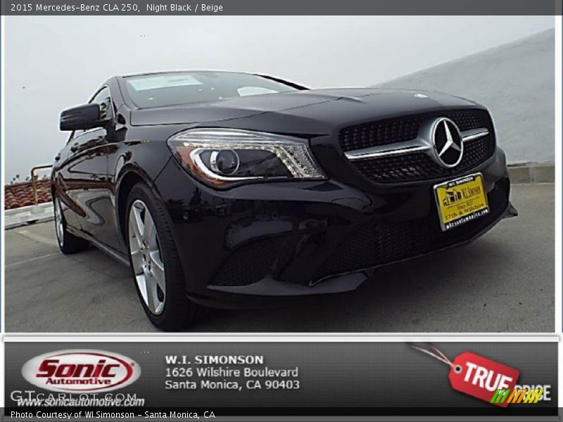 Night Black / Beige 2015 Mercedes-Benz CLA 250