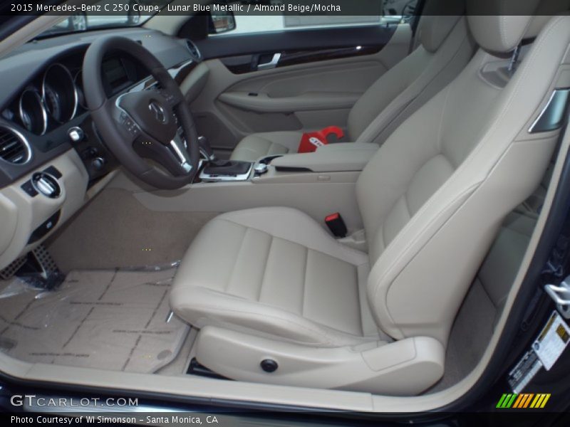 Lunar Blue Metallic / Almond Beige/Mocha 2015 Mercedes-Benz C 250 Coupe