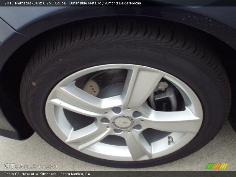 Lunar Blue Metallic / Almond Beige/Mocha 2015 Mercedes-Benz C 250 Coupe
