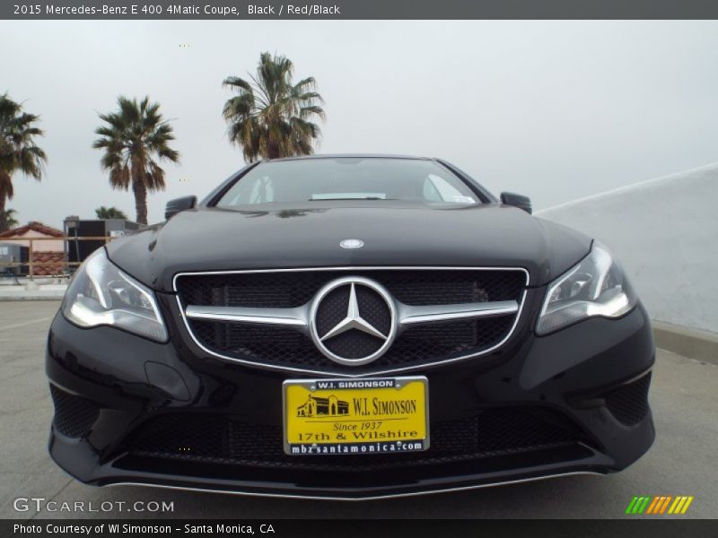 Black / Red/Black 2015 Mercedes-Benz E 400 4Matic Coupe