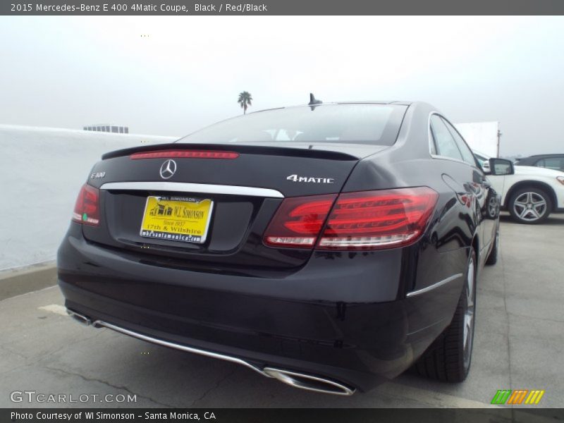 Black / Red/Black 2015 Mercedes-Benz E 400 4Matic Coupe