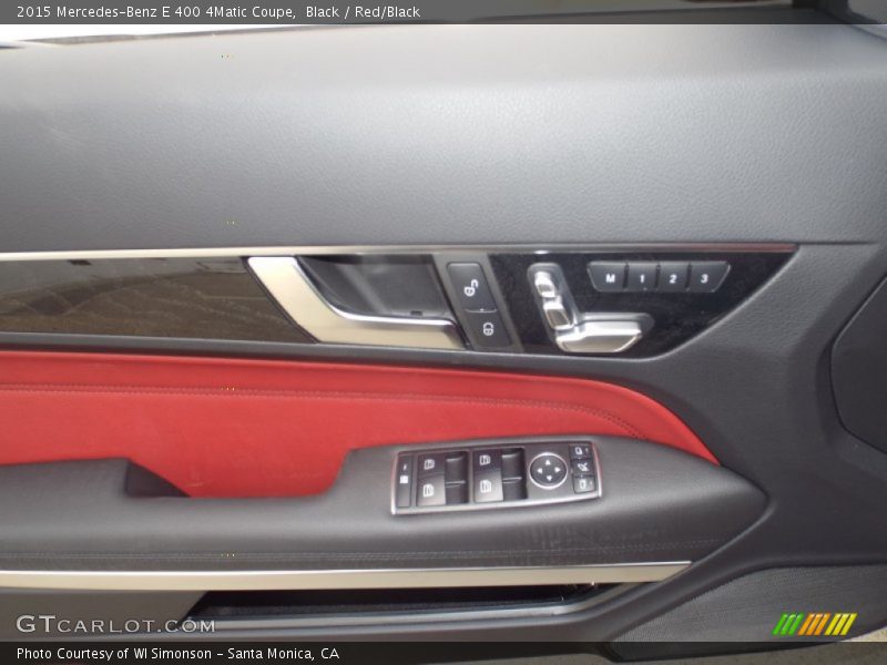 Black / Red/Black 2015 Mercedes-Benz E 400 4Matic Coupe