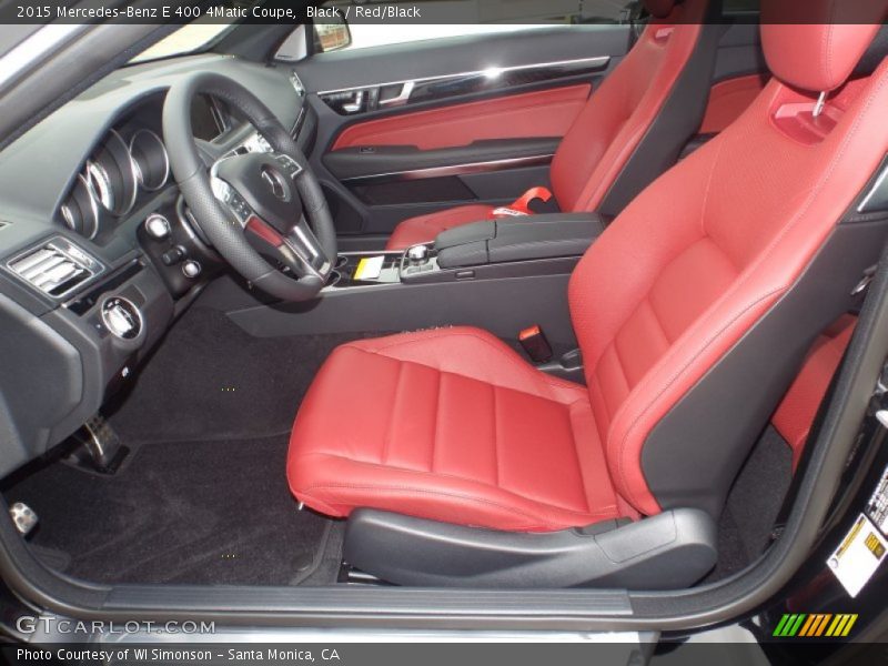 Black / Red/Black 2015 Mercedes-Benz E 400 4Matic Coupe