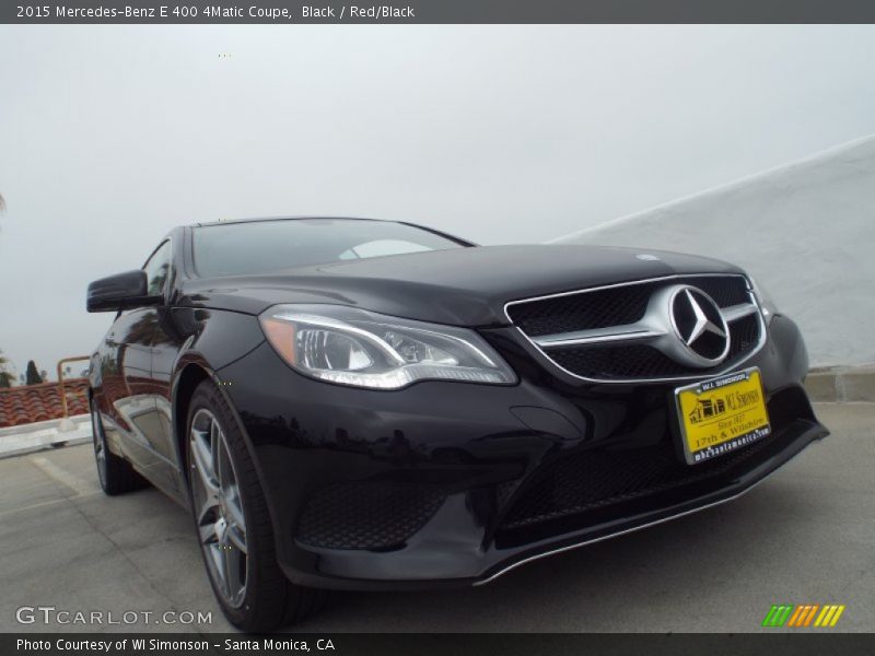 Black / Red/Black 2015 Mercedes-Benz E 400 4Matic Coupe