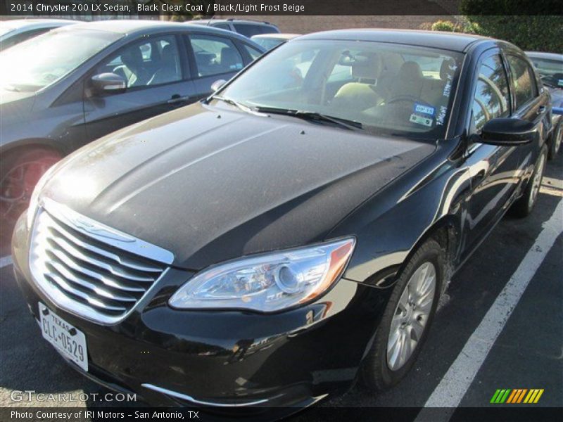 Black Clear Coat / Black/Light Frost Beige 2014 Chrysler 200 LX Sedan