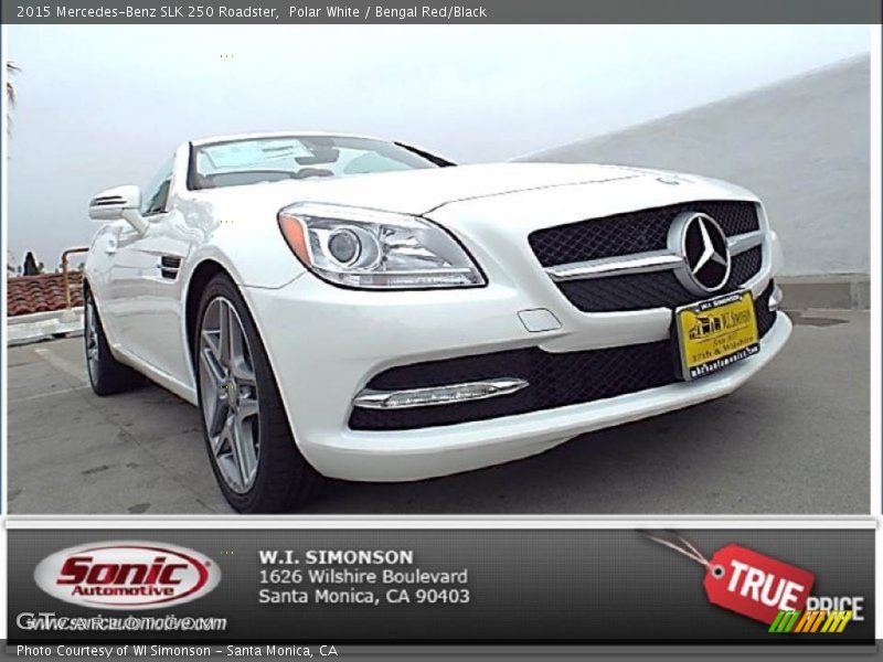 Polar White / Bengal Red/Black 2015 Mercedes-Benz SLK 250 Roadster