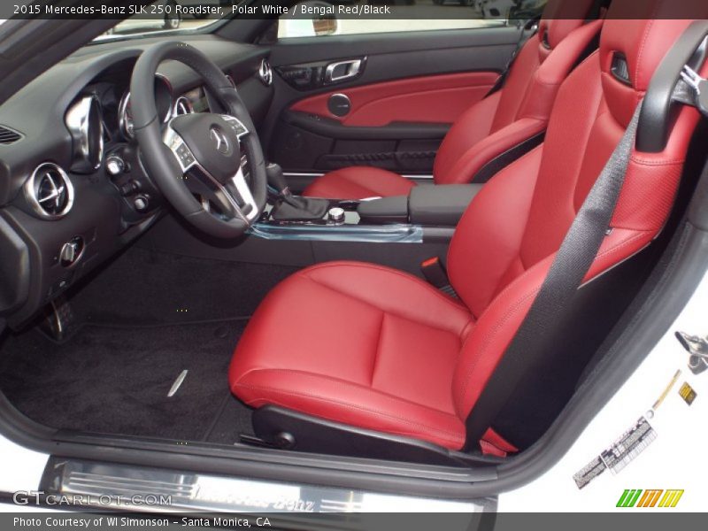 Polar White / Bengal Red/Black 2015 Mercedes-Benz SLK 250 Roadster