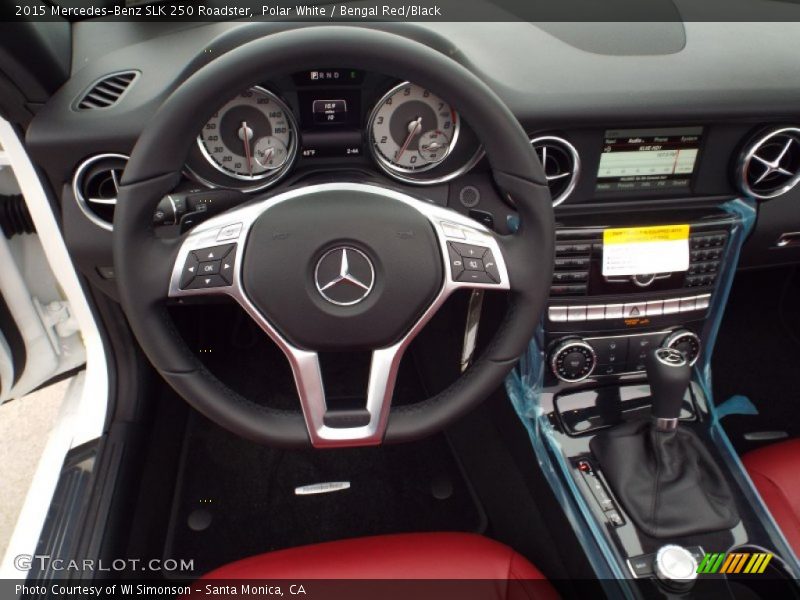 Polar White / Bengal Red/Black 2015 Mercedes-Benz SLK 250 Roadster