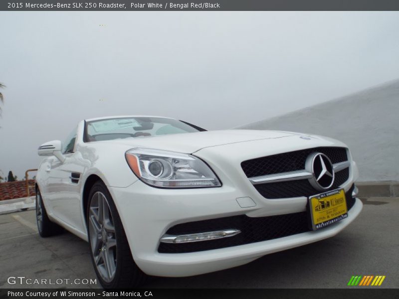 Polar White / Bengal Red/Black 2015 Mercedes-Benz SLK 250 Roadster