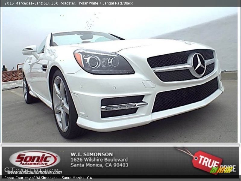 Polar White / Bengal Red/Black 2015 Mercedes-Benz SLK 250 Roadster