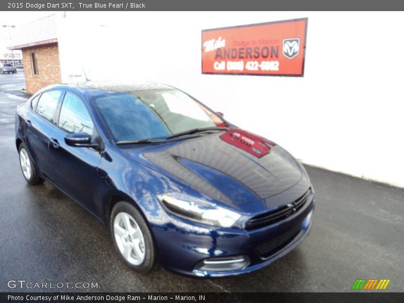 True Blue Pearl / Black 2015 Dodge Dart SXT