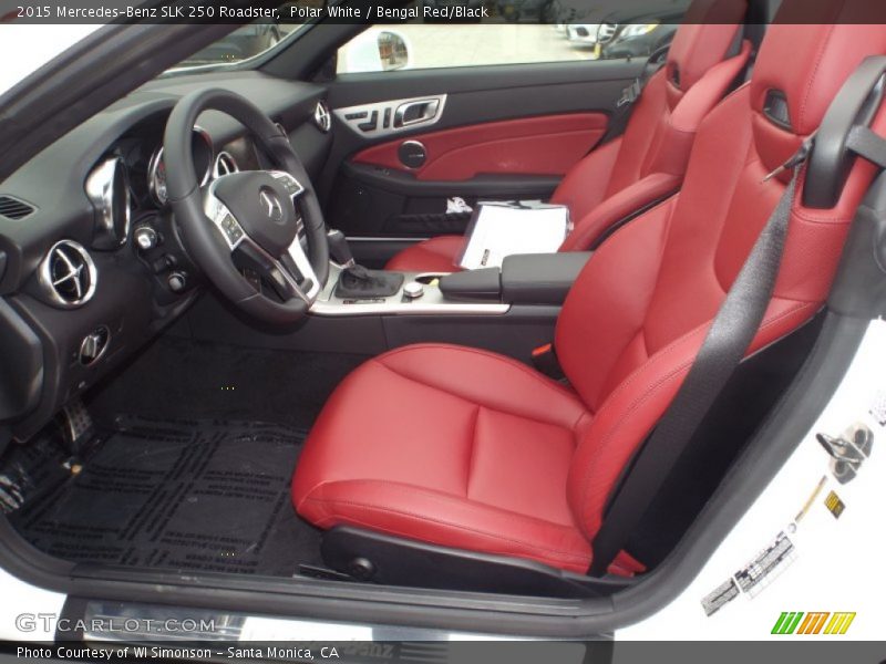 Polar White / Bengal Red/Black 2015 Mercedes-Benz SLK 250 Roadster