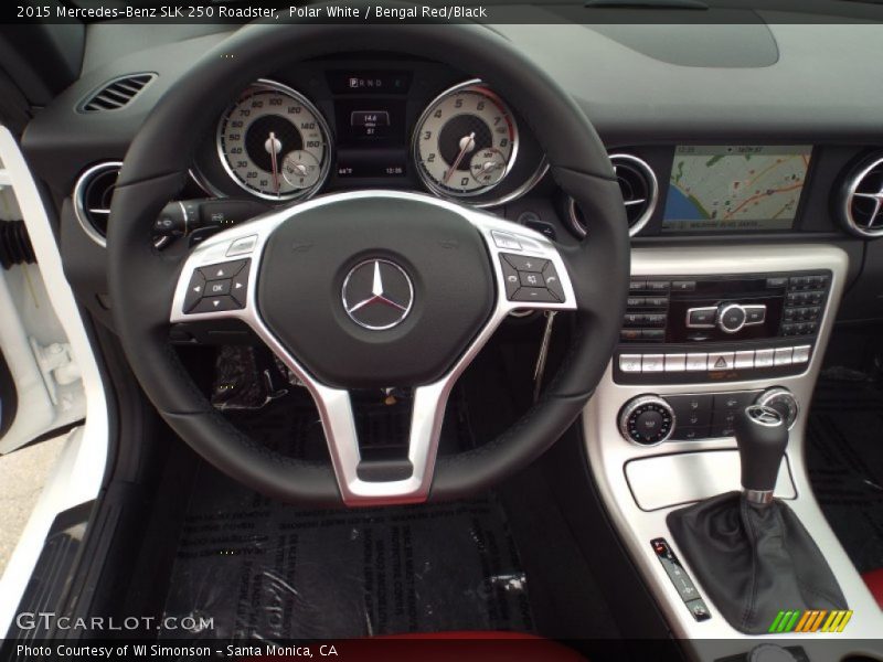 Polar White / Bengal Red/Black 2015 Mercedes-Benz SLK 250 Roadster