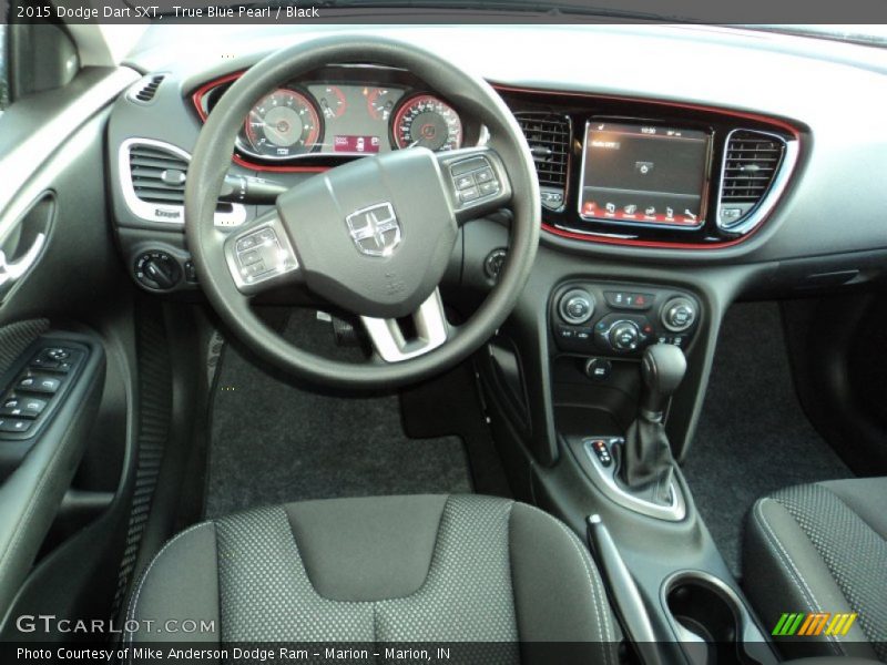 True Blue Pearl / Black 2015 Dodge Dart SXT