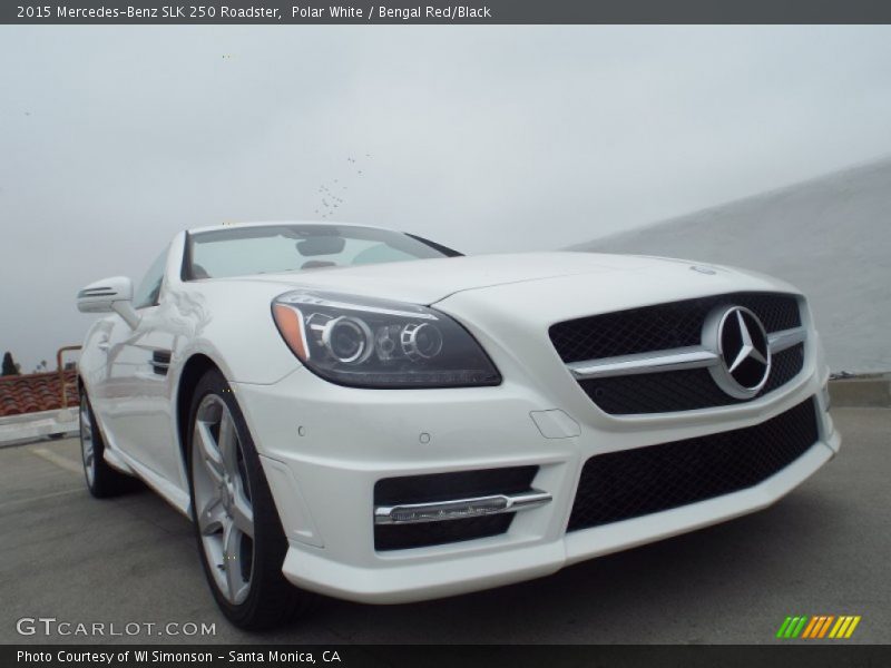 Polar White / Bengal Red/Black 2015 Mercedes-Benz SLK 250 Roadster