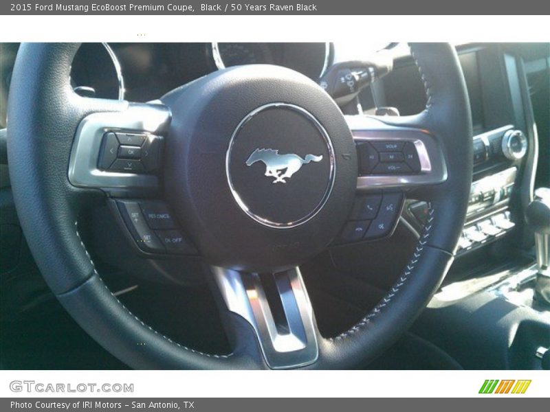 Black / 50 Years Raven Black 2015 Ford Mustang EcoBoost Premium Coupe