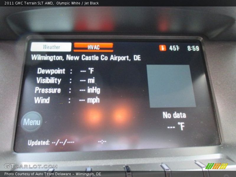 Olympic White / Jet Black 2011 GMC Terrain SLT AWD