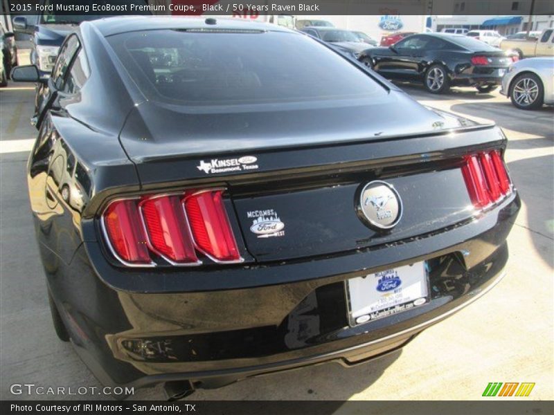 Black / 50 Years Raven Black 2015 Ford Mustang EcoBoost Premium Coupe
