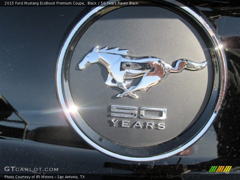Black / 50 Years Raven Black 2015 Ford Mustang EcoBoost Premium Coupe