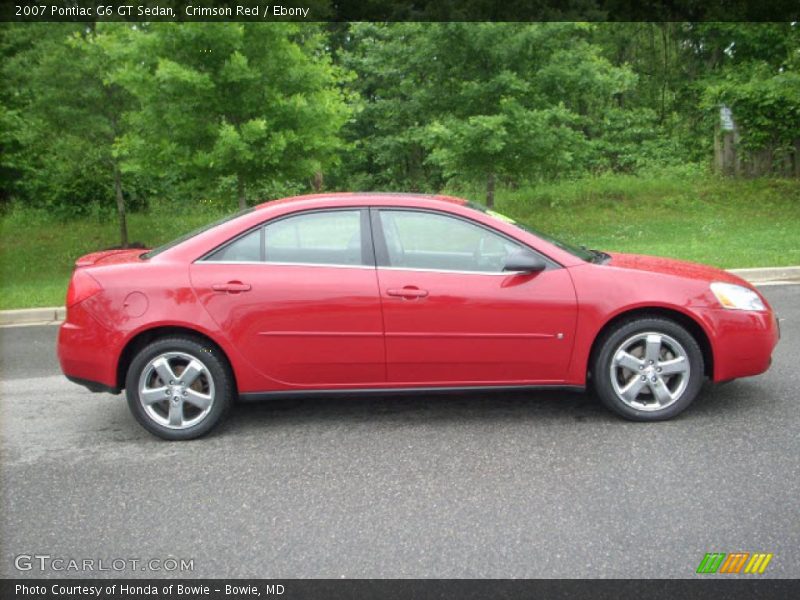 Crimson Red / Ebony 2007 Pontiac G6 GT Sedan