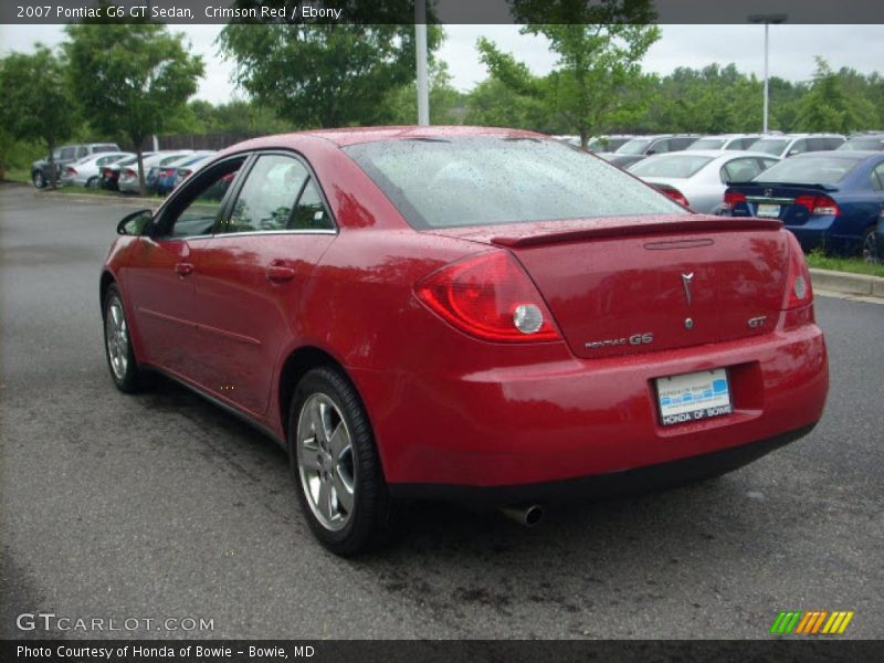 Crimson Red / Ebony 2007 Pontiac G6 GT Sedan