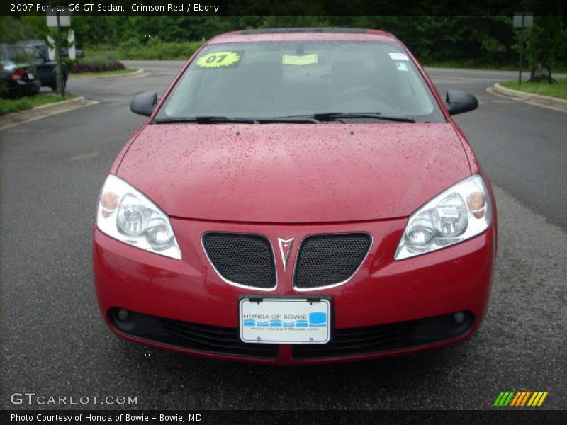 Crimson Red / Ebony 2007 Pontiac G6 GT Sedan