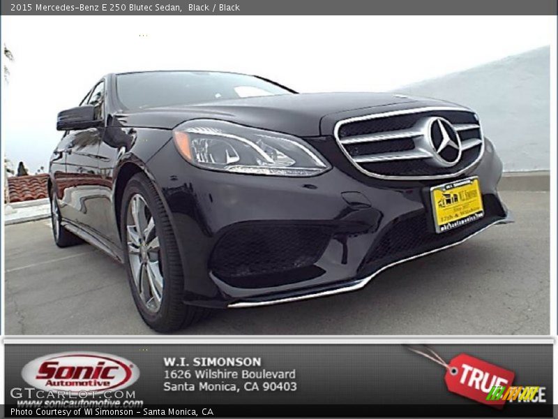 Black / Black 2015 Mercedes-Benz E 250 Blutec Sedan