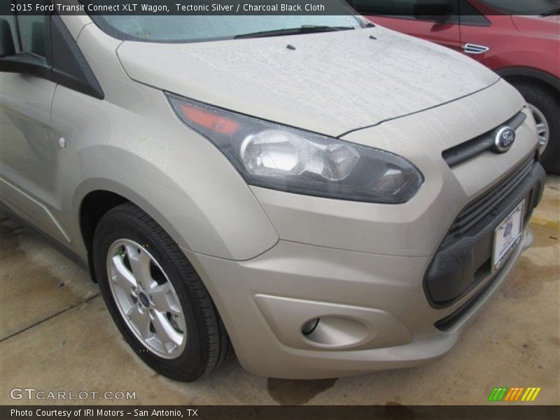 Tectonic Silver / Charcoal Black Cloth 2015 Ford Transit Connect XLT Wagon