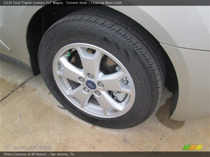 Tectonic Silver / Charcoal Black Cloth 2015 Ford Transit Connect XLT Wagon