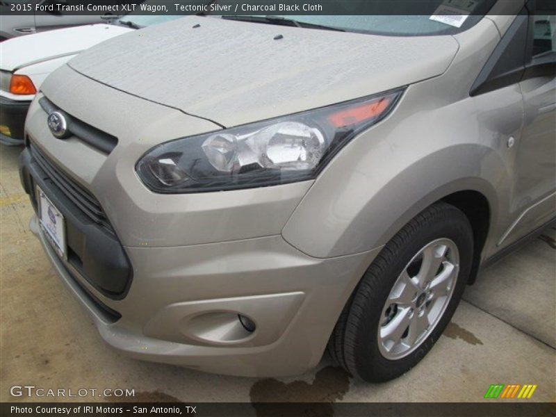 Tectonic Silver / Charcoal Black Cloth 2015 Ford Transit Connect XLT Wagon