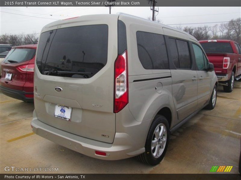 Tectonic Silver / Charcoal Black Cloth 2015 Ford Transit Connect XLT Wagon
