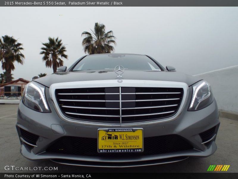 Palladium Silver Metallic / Black 2015 Mercedes-Benz S 550 Sedan