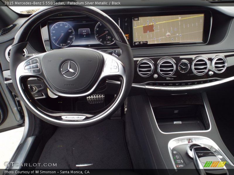 Palladium Silver Metallic / Black 2015 Mercedes-Benz S 550 Sedan