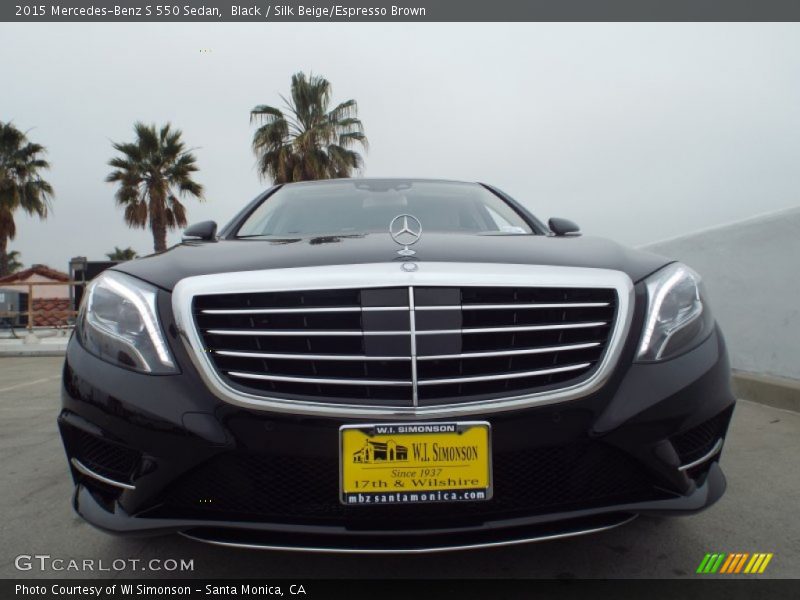 Black / Silk Beige/Espresso Brown 2015 Mercedes-Benz S 550 Sedan