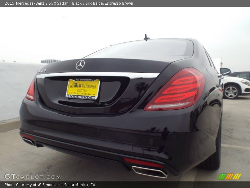 Black / Silk Beige/Espresso Brown 2015 Mercedes-Benz S 550 Sedan