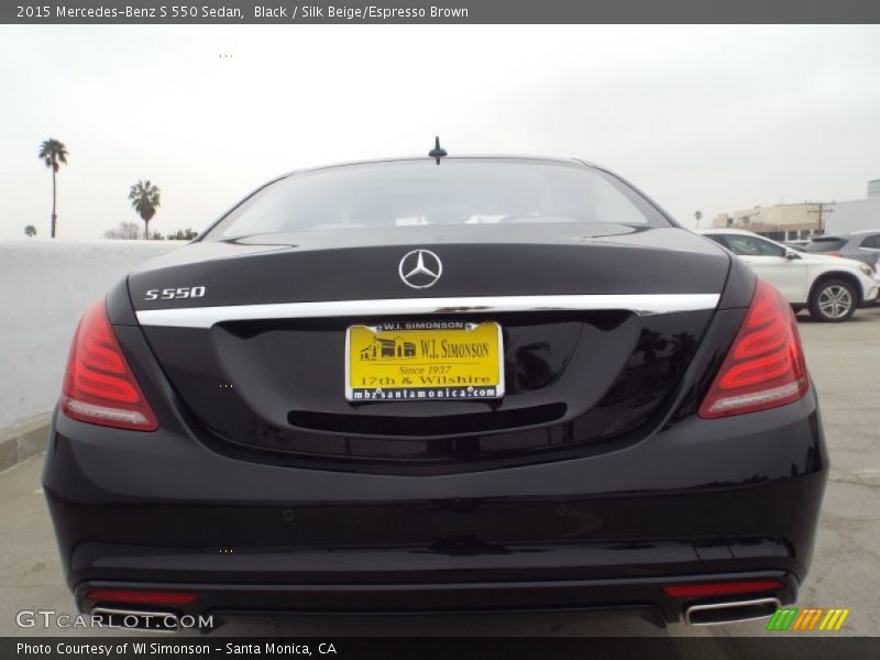 Black / Silk Beige/Espresso Brown 2015 Mercedes-Benz S 550 Sedan