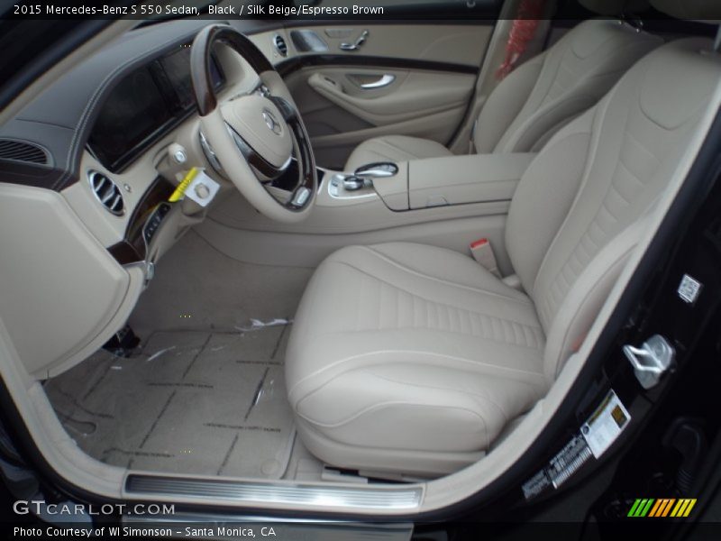 Black / Silk Beige/Espresso Brown 2015 Mercedes-Benz S 550 Sedan
